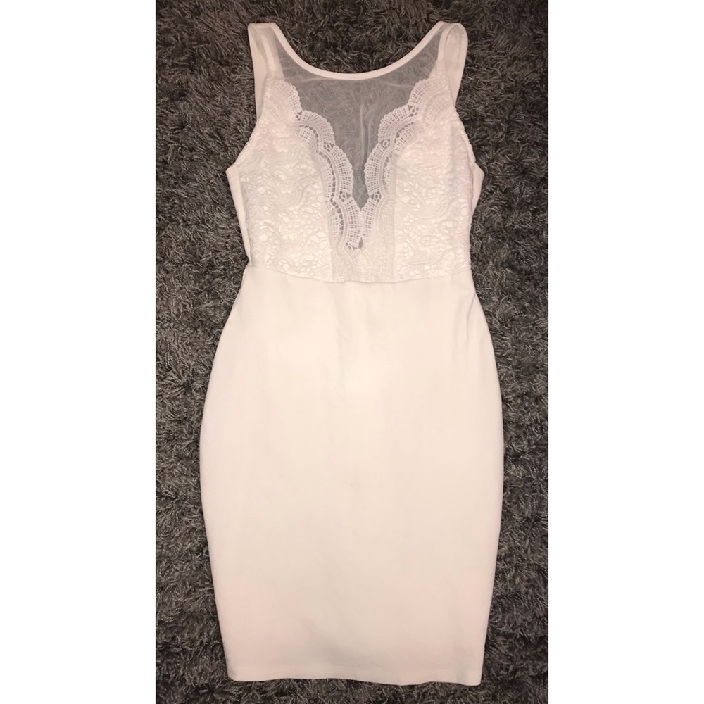 SOLD ✖️ Lulu’s Coquina White Lace Bodycon Dress - Picture 2 of 8